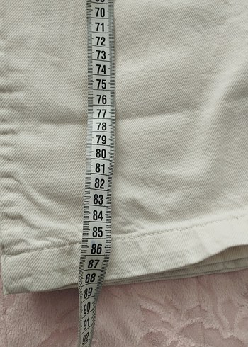 l Beden beyaz Renk adil ışık beyaz Loose Fit Keten Kot Pantolon