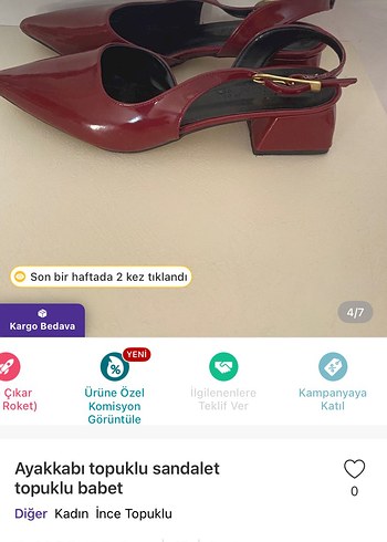 Bordo Rugan Tokalı Stiletto - Görsel 5