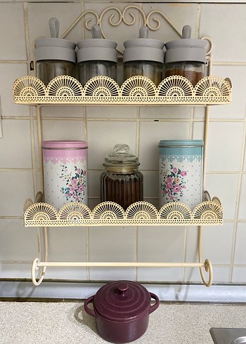 Bej Metal Duvar Tipi Ferforje - Görsel 2