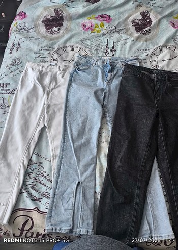 Gri Dar Kesim Midi Boy Kot Pantolon denim