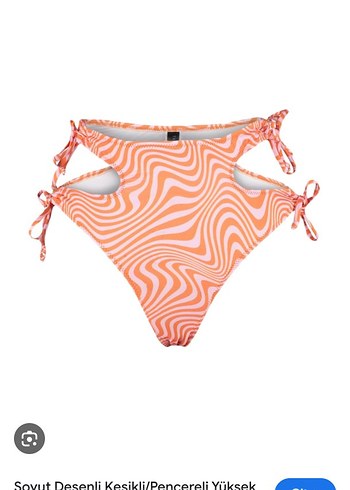 Trendyol & Milla Turuncu Zebra Desenli bağlamalı Bikini Altı