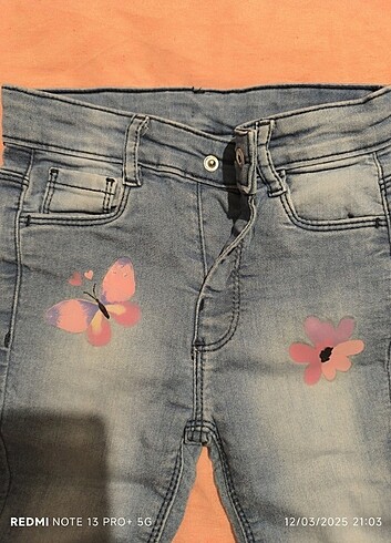 1,5 Yaş Beden mavi Renk Kot pantolon jean pantolon