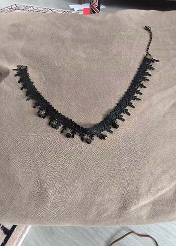 Diğer Bohem Siyah Mini Boncuklu Kolye