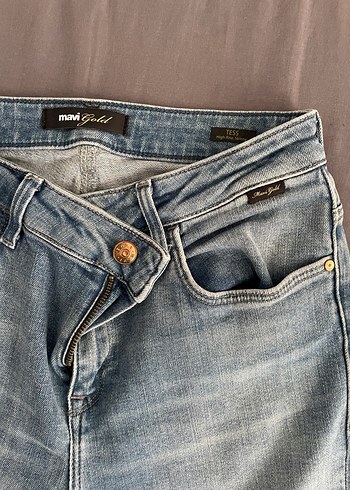 Kadın Bol Kesim Midi Boy Mavi Kot Pantolon - Görsel 5