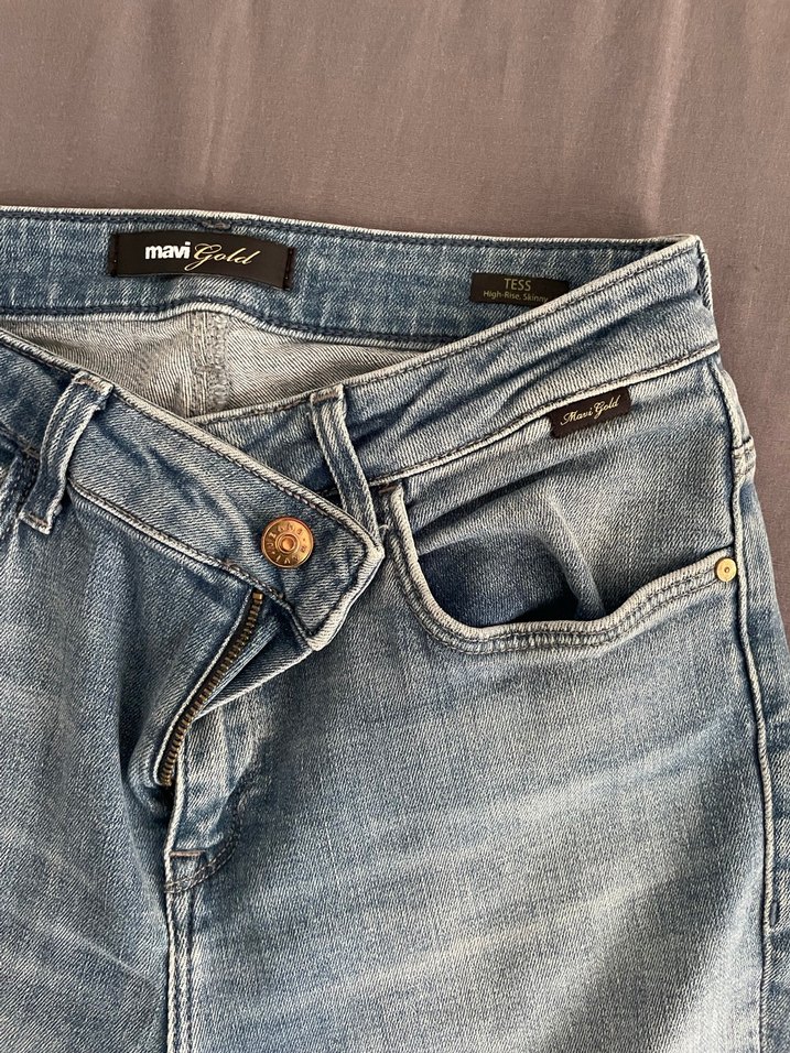 Kadın Bol Kesim Midi Boy Mavi Kot Pantolon - Görsel 5