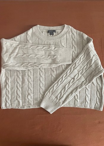 Bej Örgü Kadın Kazak - Görsel 2