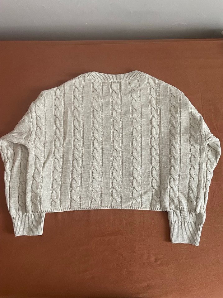 Bej Örgü Kadın Kazak - Görsel 3