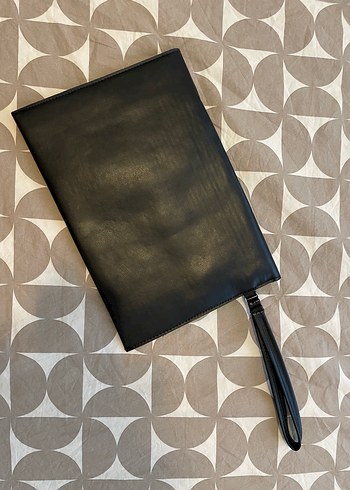 Kadın Siyah Deri Fermuarlı Clutch Çanta - Görsel 2