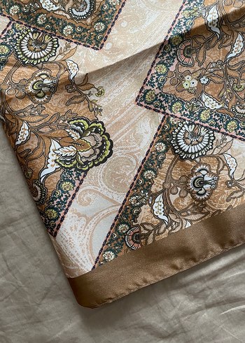 Dantel Detaylı Kahverengi Bohem Kadın Şal - Görsel 3