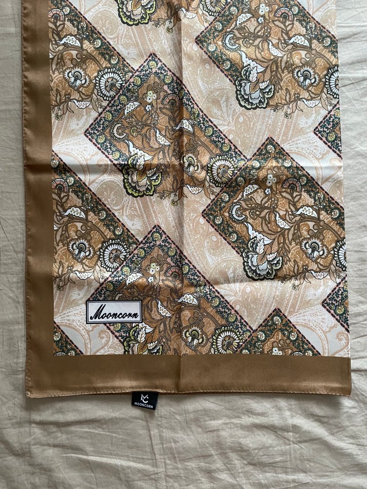 Dantel Detaylı Kahverengi Bohem Kadın Şal - Görsel 4