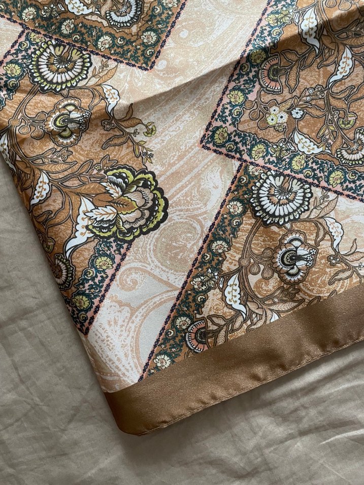 Dantel Detaylı Kahverengi Bohem Kadın Şal - Görsel 3