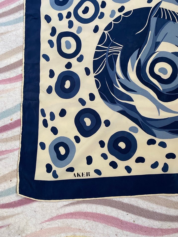 Kadın Mavi Fırfırlı Bohem Eşarp - Görsel 2