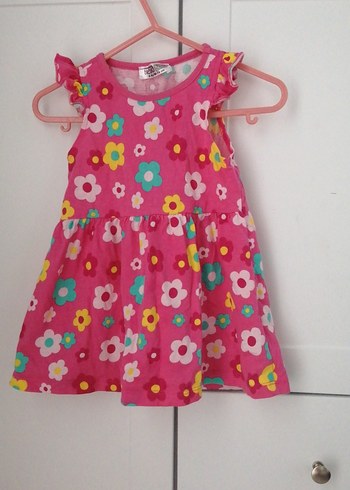 HelloBaby Çiçek Desenli Renkli Kız Elbise