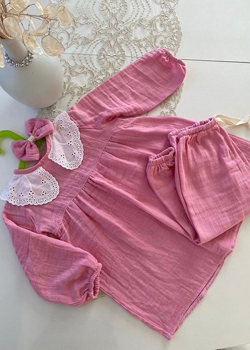 Müslin kız çocuk takım - Görsel 3