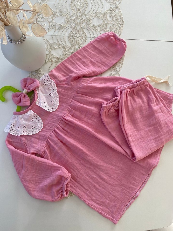 Müslin kız çocuk takım - Görsel 3