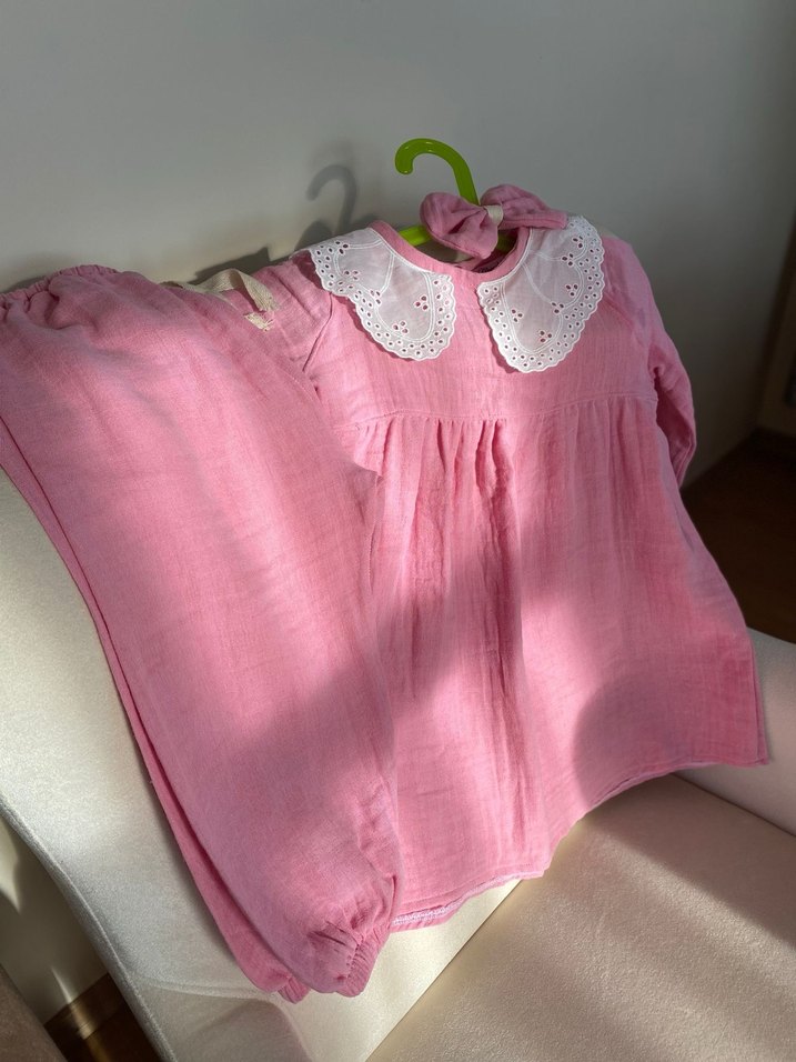 Müslin kız çocuk takım - Görsel 4