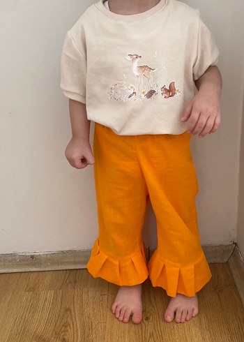 Çocuk keten Pantalon penye tşört - Görsel 7