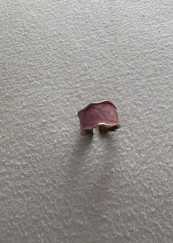 Mor Fırfırlı Minimalist Kadın Yüzük