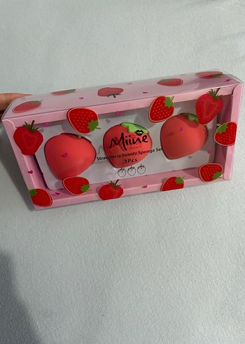 Çilek Temalı 3'lü Makyaj Süngeri Seti - Görsel 6