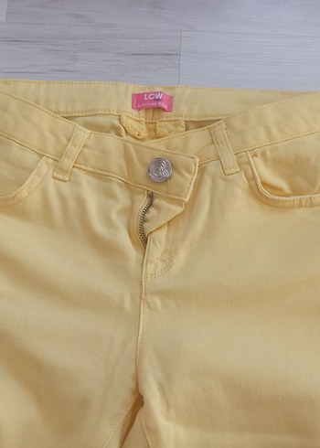 LC Waikiki Sarı Pamuklu Kadın Pantolon