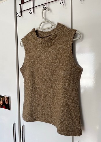 Bej Yüksek Yaka Kadın Süveter - Görsel 3