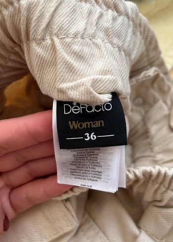 Bej Bol Kesim Kadın Pantolon - Görsel 8