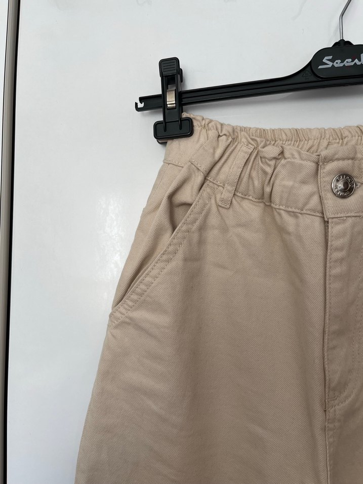 Bej Bol Kesim Kadın Pantolon - Görsel 5