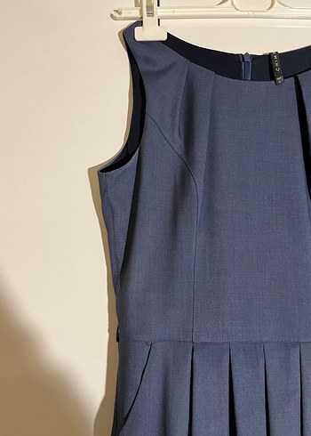 Chima Pilili Kolsuz Midi Elbise - Görsel 5