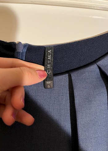 Chima Pilili Kolsuz Midi Elbise - Görsel 3