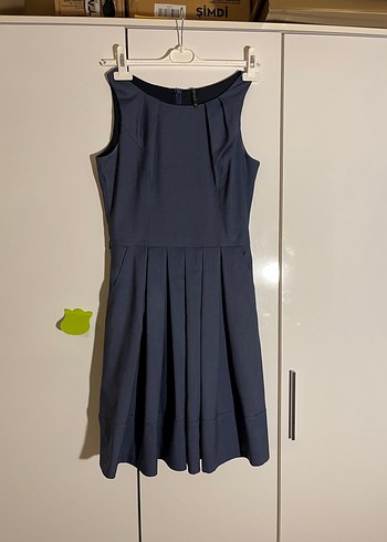 Chima Pilili Kolsuz Midi Elbise - Görsel 4