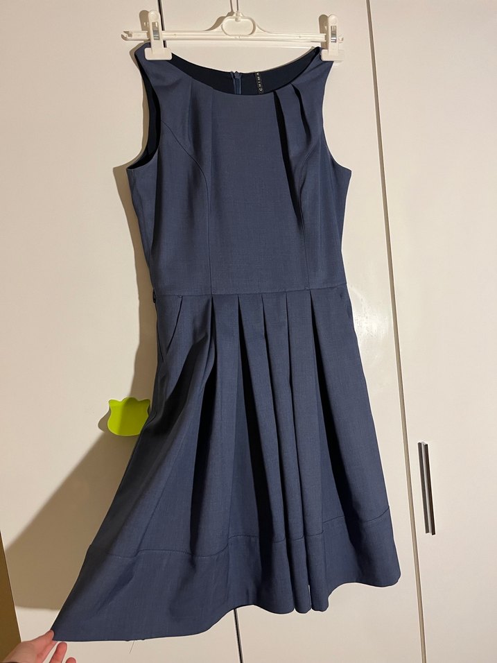 Chima Pilili Kolsuz Midi Elbise - Görsel 2