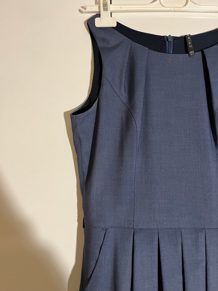 Chima Pilili Kolsuz Midi Elbise - Görsel 5