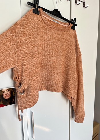 Acik turuncu kazak - Görsel 6