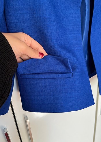 Kadın Lacivert Denim Blazer - Görsel 7