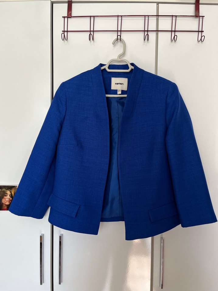 Kadın Lacivert Denim Blazer - Görsel 2