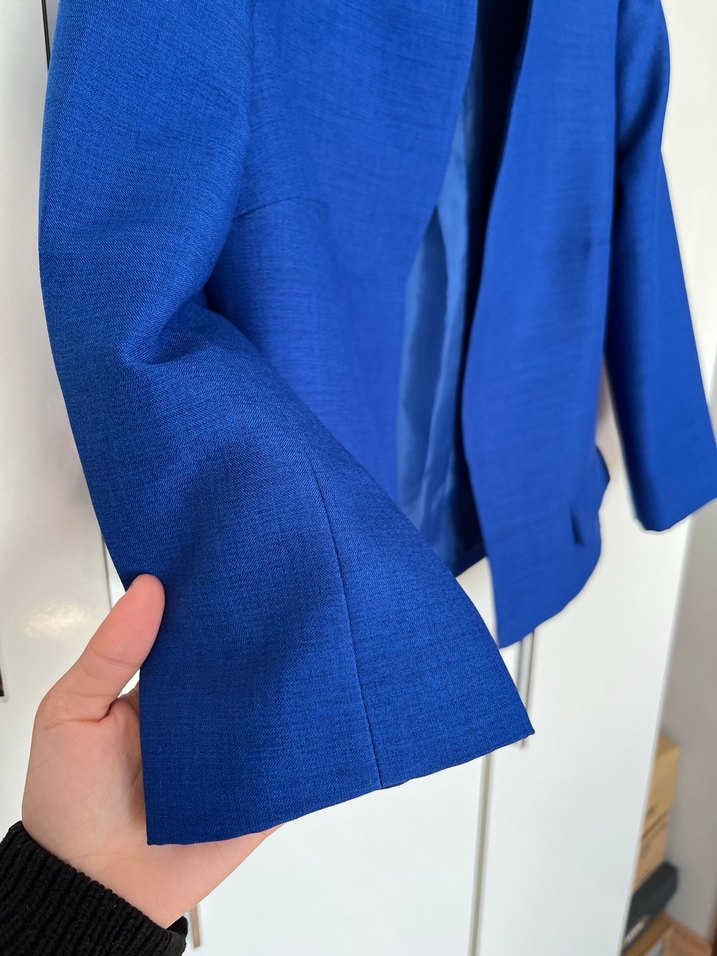 Kadın Lacivert Denim Blazer - Görsel 3