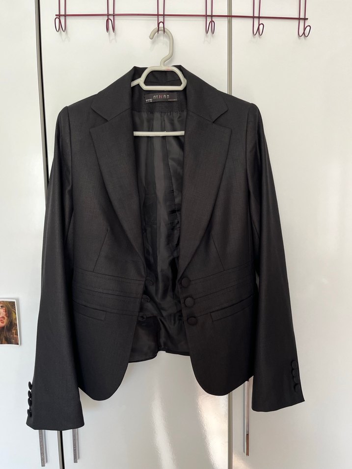 Siyah Kadın Blazer Ceket - Görsel 4