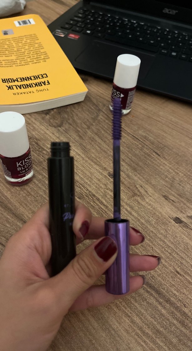 Koyu Mor Renk Maskara - Görsel 2