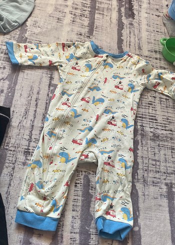 Renkli Bebek Uzun Kollu Fermuarlı Tulum