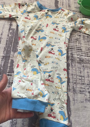 1 Yaş Beden Renkli Bebek Uzun Kollu Fermuarlı Tulum