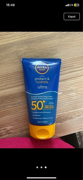 Nivea Güneş kremi