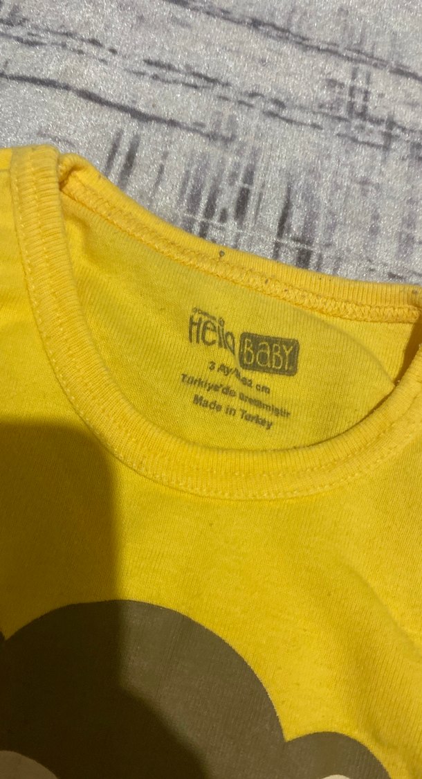 Sarı Kolsuz Pamuk Bebek Body - Görsel 2