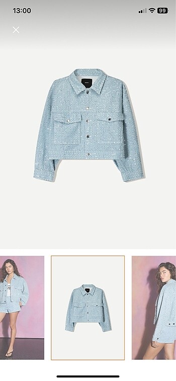 Bershka Pullu denim ceket