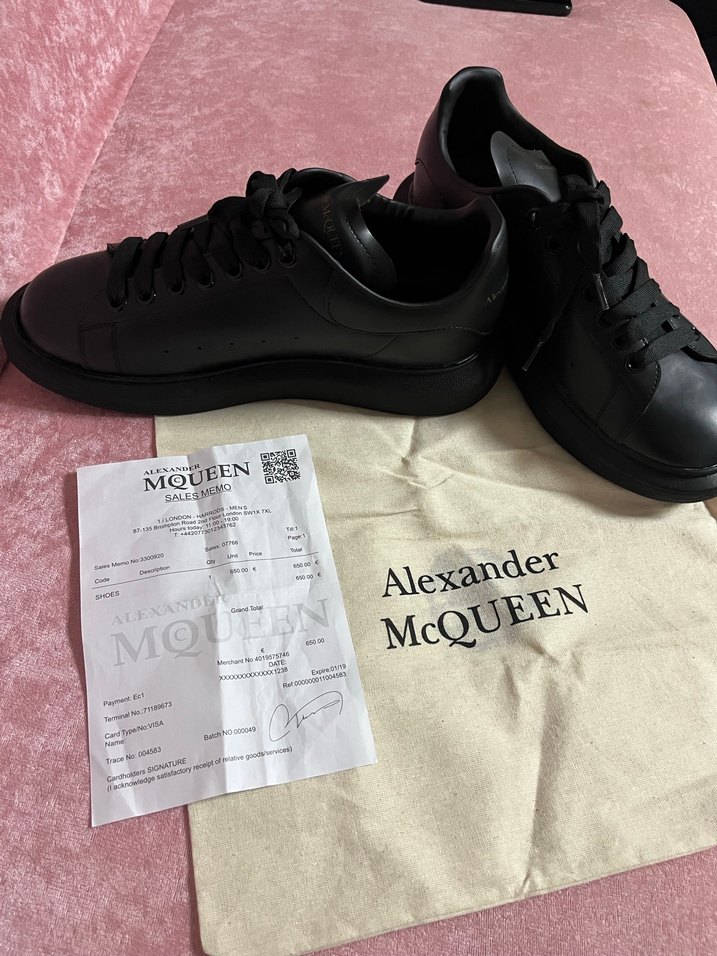 Alexander McQueen Siyah Erkek Spor Ayakkabı - Görsel 3