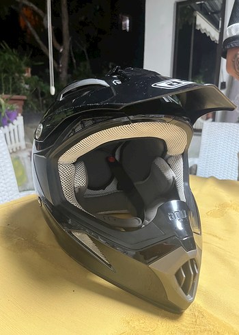 Kilitli Siyah Biker Motosiklet Kaskı - Görsel 2