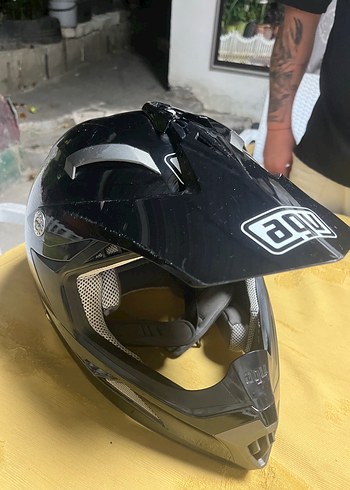 Kilitli Siyah Biker Motosiklet Kaskı - Görsel 3