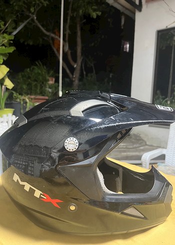 Kilitli Siyah Biker Motosiklet Kaskı - Görsel 4