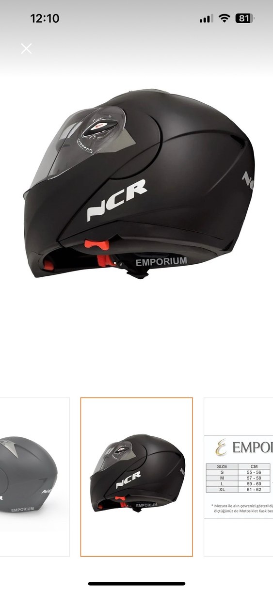 Siyah Biker Stili Motosiklet Kaskı Velcro - Görsel 5