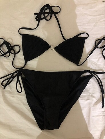 Sheinside Shein kalp detaylı bikini