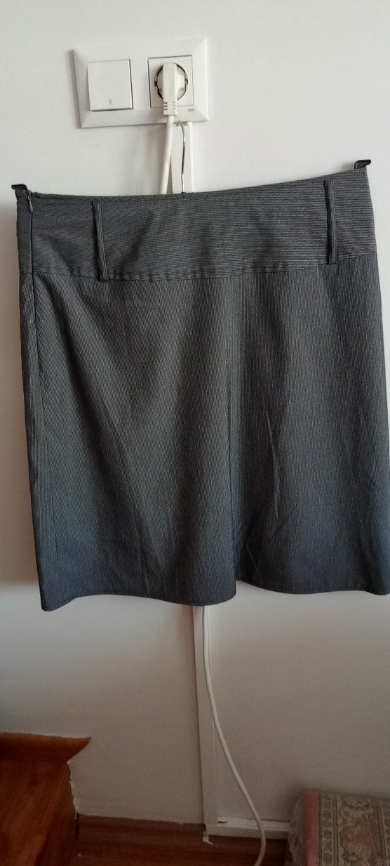 Gri Midi Etek - Görsel 2